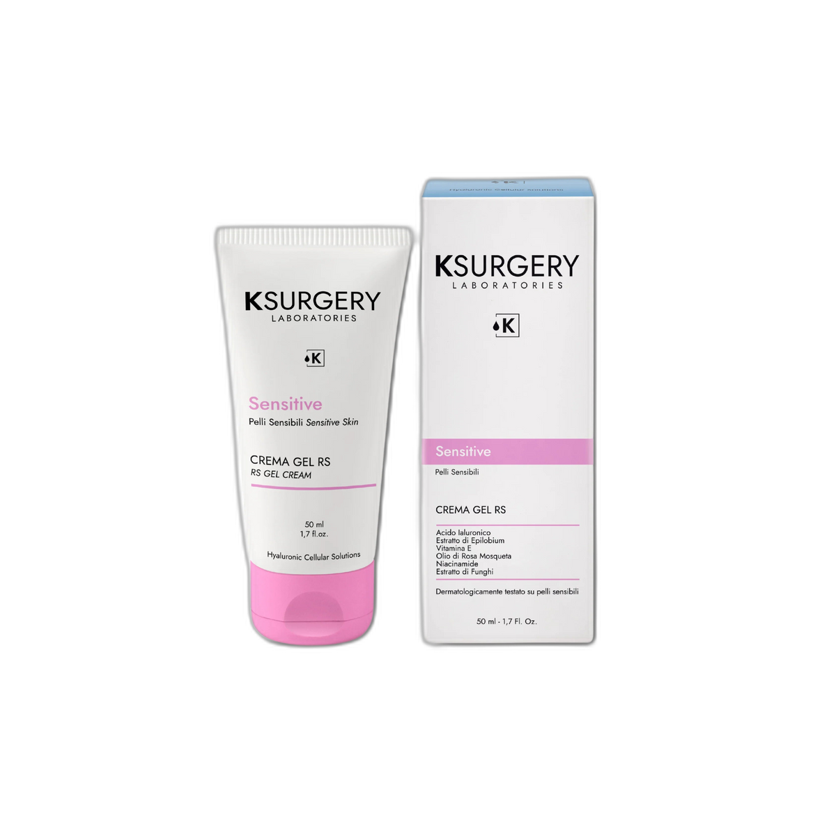 KSurgery Sensitive RS Gel Cream gezichtsgelcrème 50 ml, vrijstaand product