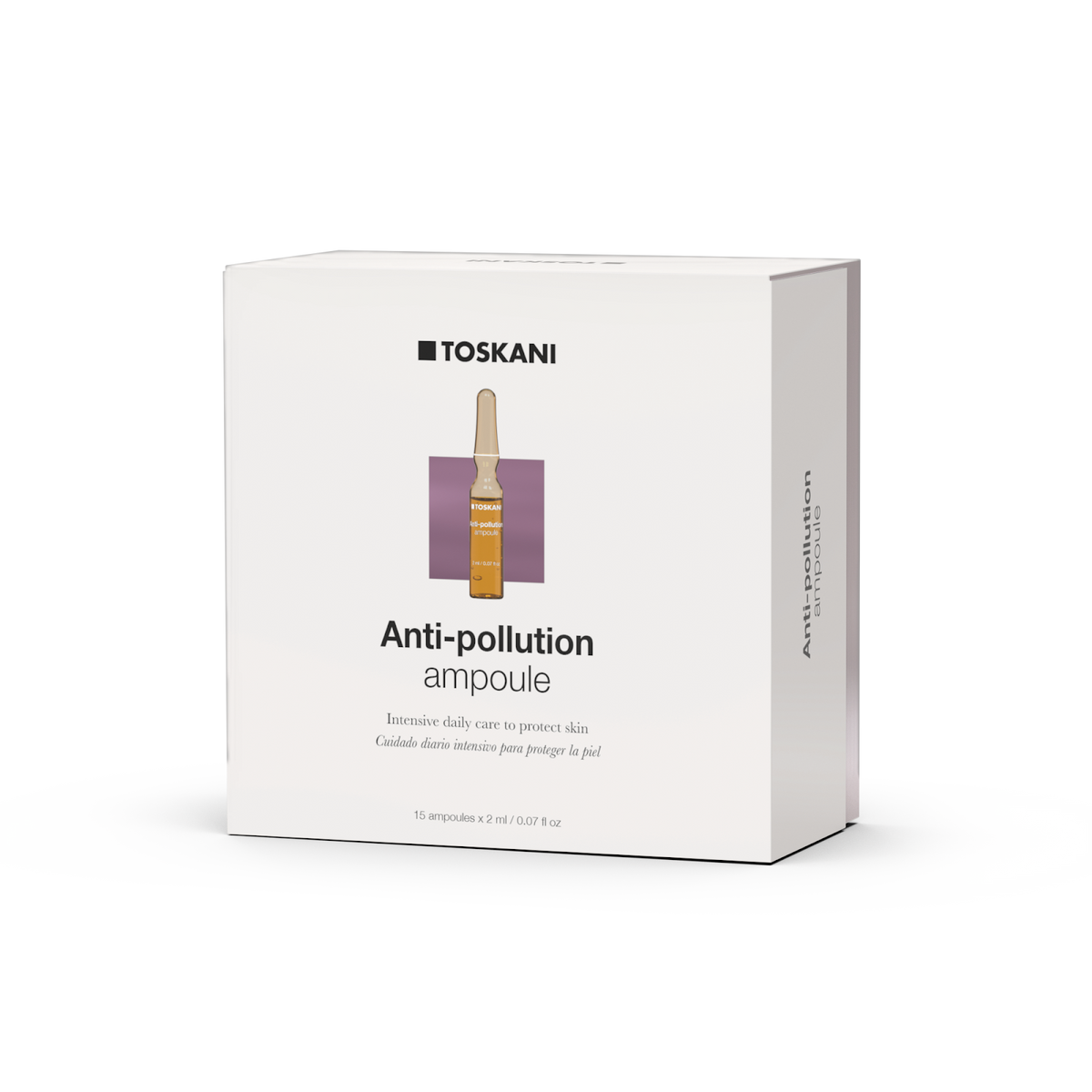 Toskani Anti-pollution Ampullen — 15 x 2 ml, vrijstaand product
