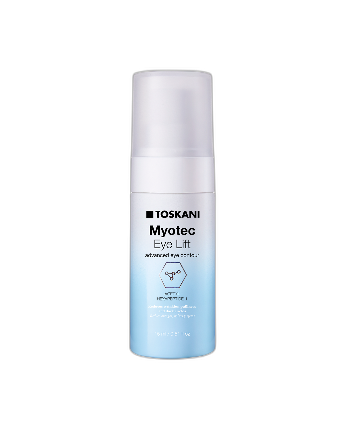 Toskani Myotec Eye Lift Advanced Eye Contour — 15 ml, vrijstaand product