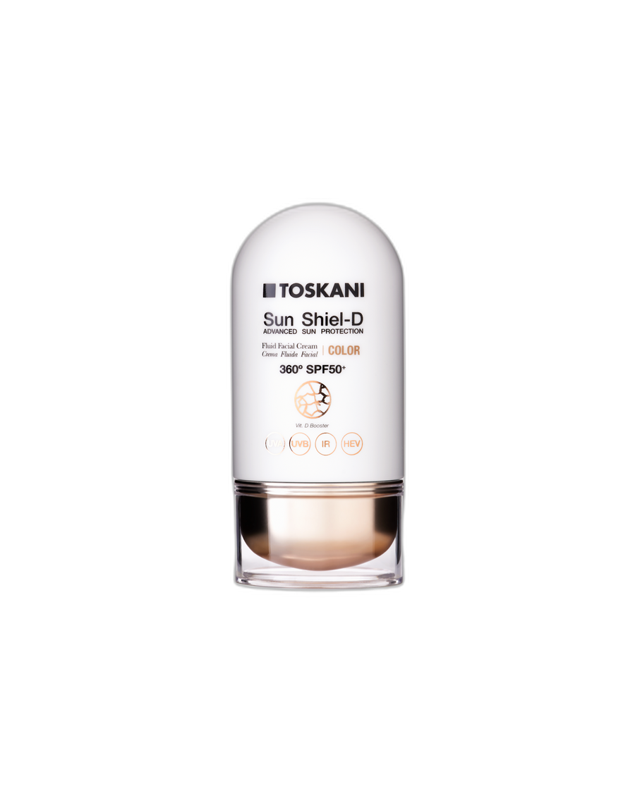 Toskani Sun Shiel-D Fluid Facial Cream SPF50+ Color — 50 ml, vrijstaand product