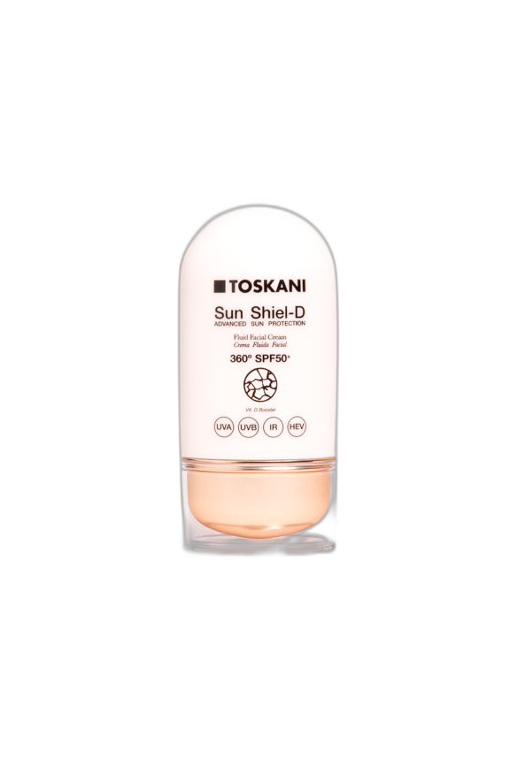 Toskani Sun Shiel-D Fluid Facial Cream SPF50+ — 50 ml, vrijstaand product